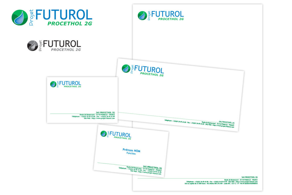 Création d'identité visuelle pour l'entreprise Futurol